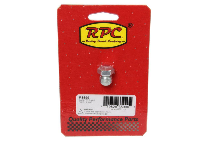 RACING POWER CO-PACKAGED Inverted Flare Plug - 9/ 16-18 