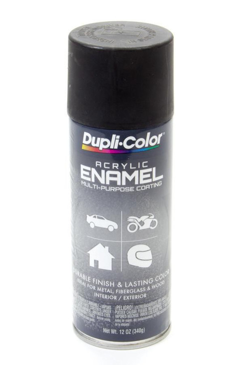 DUPLI-COLOR/KRYLON Semi Gloss Black Enamel Paint 12oz 