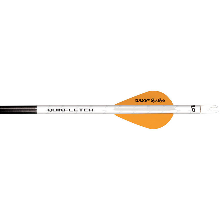 New Archery Products Nap Quikfletch W/quikspin Vanes White/orange 6 Pk