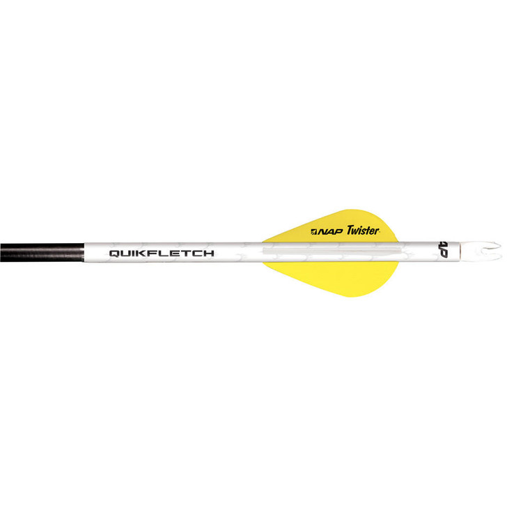 New Archery Products Nap Quikfletch W/twister Vanes White/yellow 6 Pk. 