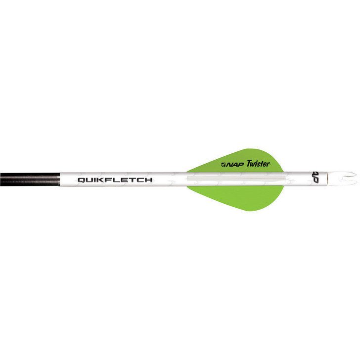 New Archery Products Nap Quikfletch W/twister Vanes White/green 6 Pk