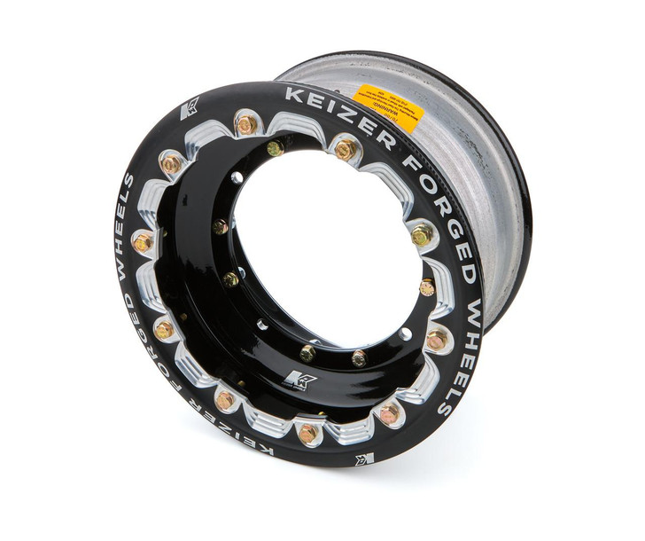 KEIZER ALUMINUM WHEELS, INC. Wheel 4-Pin 10x6 3in BS w/Bdlk & Tabs Black 