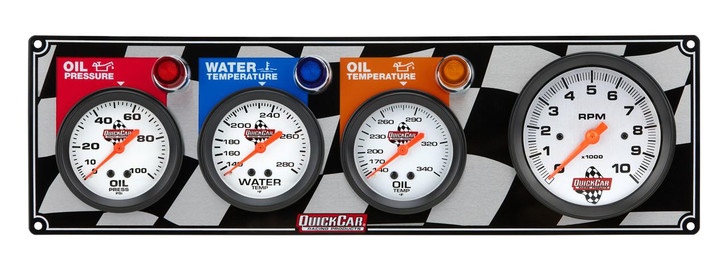QUICKCAR RACING PRODUCTS Gauge Panel OP/WT/OT w/ Tach 
