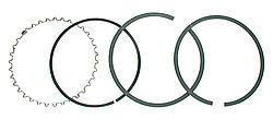 JE PISTONS Piston Ring Set 4.445 Moly 1/16 1/16 3/16 