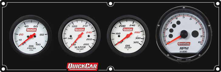 QUICKCAR RACING PRODUCTS Extreme 3-1 Panel w/Tach OP/WT/OT Black 