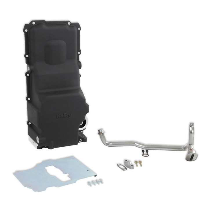 HOLLEY Retro Fit Oil Pan GM LS Engine Swap - Black 
