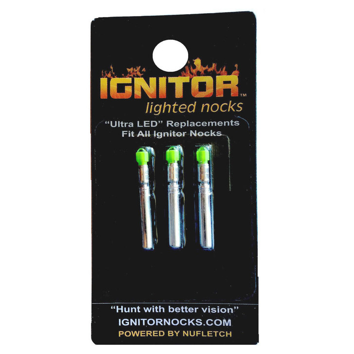 Nufletch Ignitor Nock Replacement Bulbs Green Universal 3pk