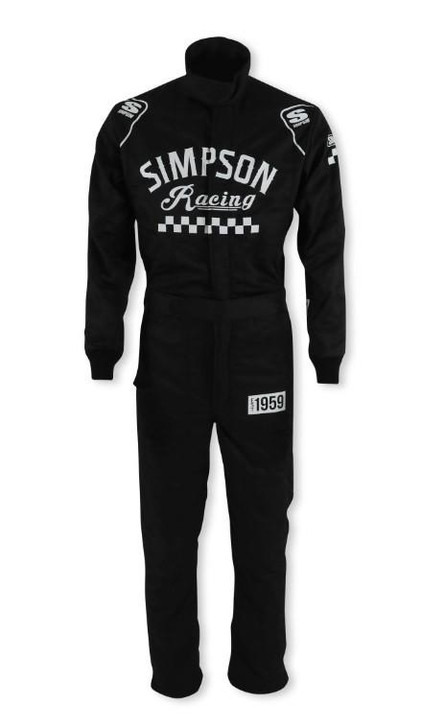 SIMPSON SAFETY Suit Checkers X-Large Black SFI 3.2A/5 