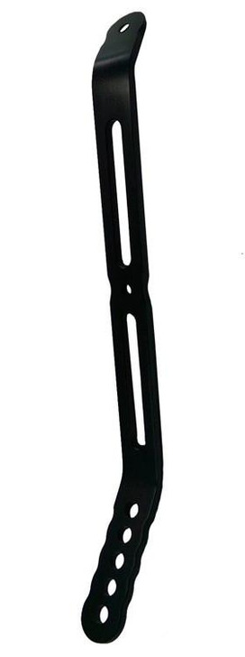 TRIPLE X RACE COMPONENTS Nose Wing Rear Strap Bent To Side Board Black 