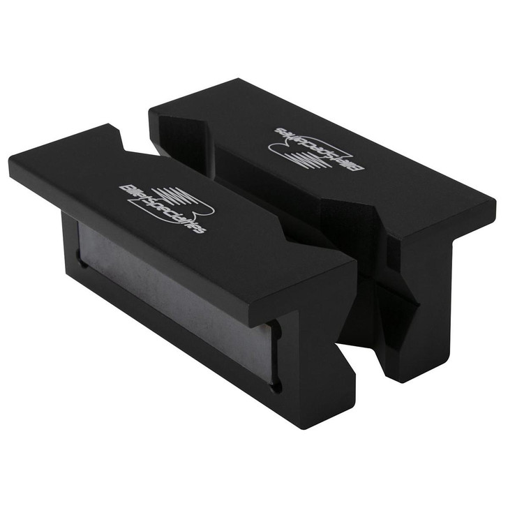 BILLET SPECIALTIES Vise Jaw Inserts Billet Aluminum Black 