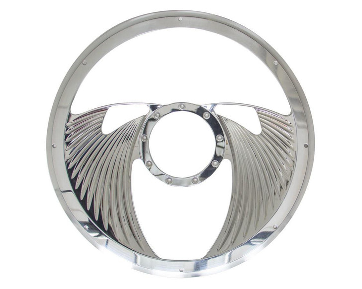 BILLET SPECIALTIES Half Wrap Steering Wheel -Eagle Polished 