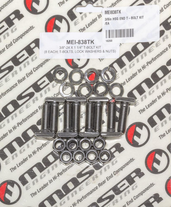 MOSER ENGINEERING 3/8in HSG END T-BOLT KIT /EA 