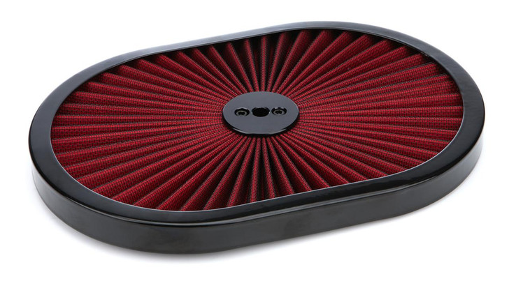 RACING POWER CO-PACKAGED 12in Super Flow Air Cleaner Red Mesh 