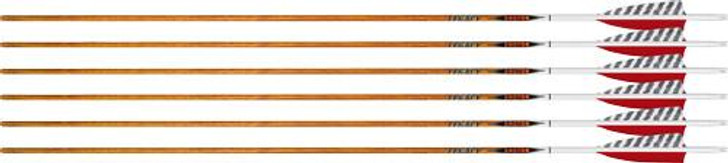  Easton Arrow 6.5 Carbon Legacy - 500 4" Feather Left Heli. 6pk 