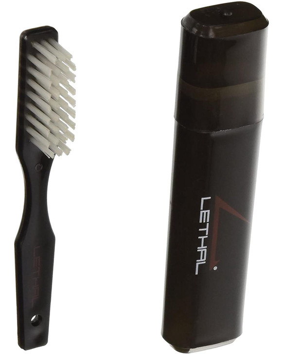 CLEAN CONTROL/LETHAL PROD Lethal 9584671 Prepasted Field Toothbrush Black 4.0" Long Includes Carry Case 