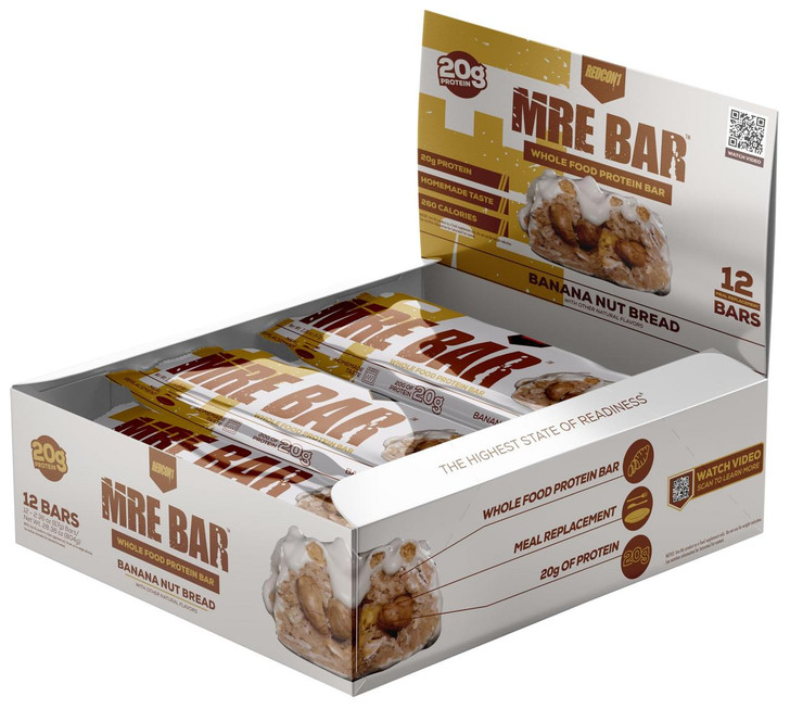 REDCON1 Redcon1 RC1MREBBNB12 MRE Protein Bar Banana Nut Bread 12 Pack 