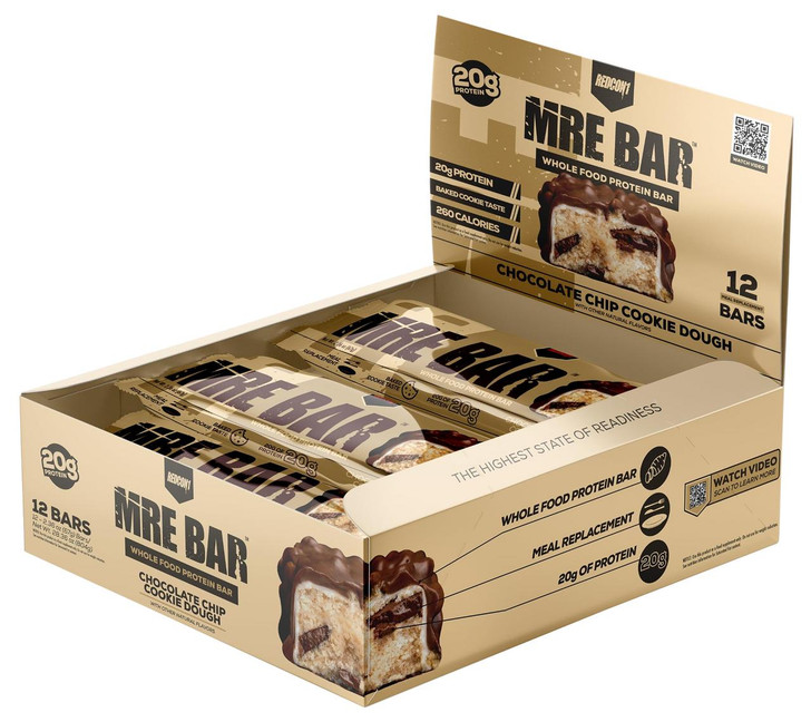 REDCON1 Redcon1 RC1MREBCCCD12 MRE Protein Bar Cookie Dough 12 Pack 