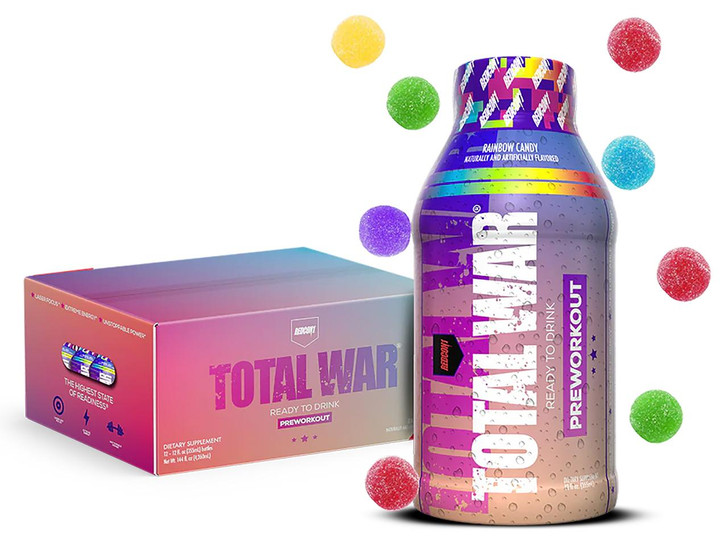 REDCON1 Redcon1 RC1TWRTDRC-12 Total War Ready to Drink Rainbow Candy 12 Pack 