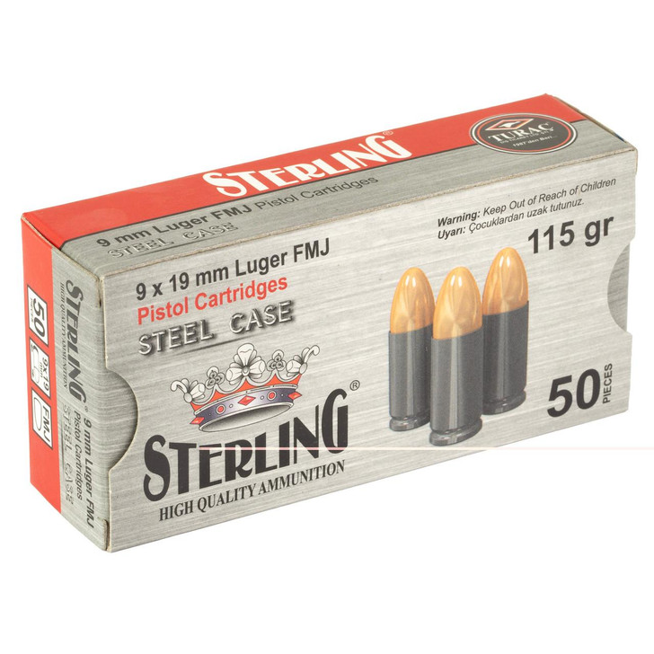  Sterling 9mm 115gr Fmj Steel 50/1500 