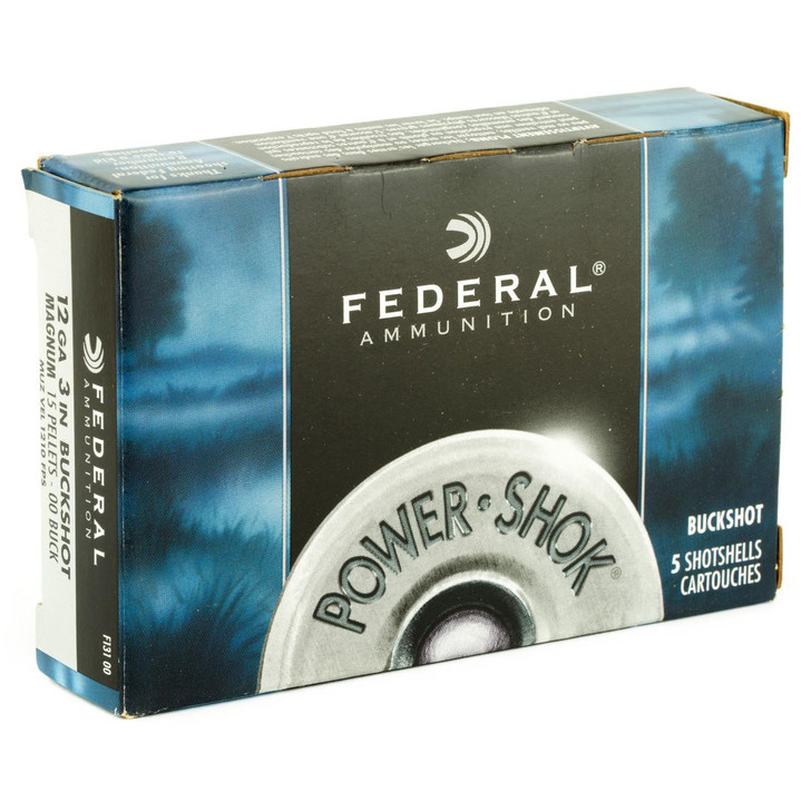 Federal Fed Pwrshk 12ga 3" Mg 00 Bck 5/250 