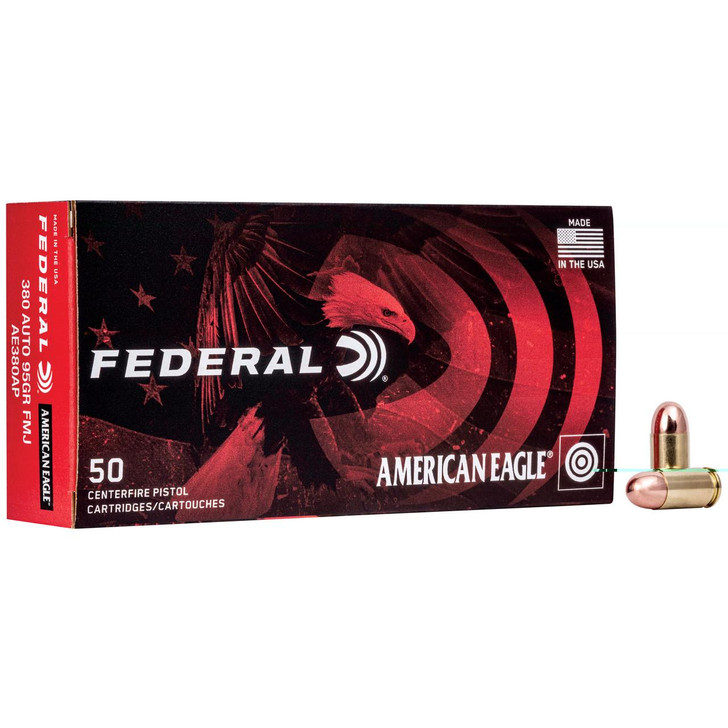 Federal Fed Am Eagle 380acp 95gr Fmj 50/1000 