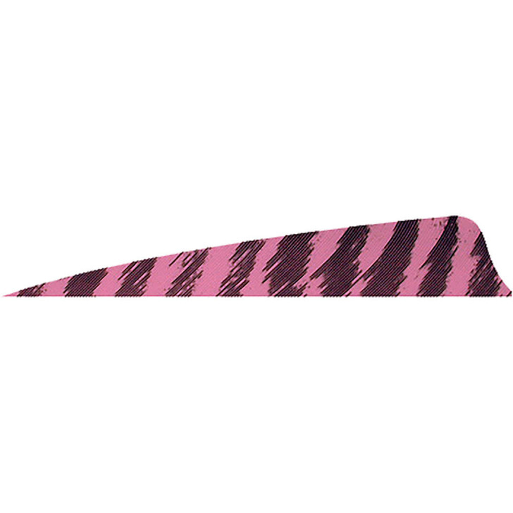 Gateway Shield Cut Feathers Barred Flo Pink 4 In Rw 50 Pk