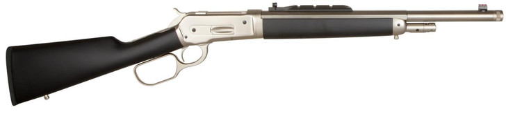 Taylors and Company Taylors & Company 220090 1886 Ridge Runner Take Down 45-70 Gov Caliber with 4+1 Capacity, 18.50" Barrel, Matte Chrome Metal Finish & SoftTouch Black Synthetic Stock Right Hand (Full Size) 