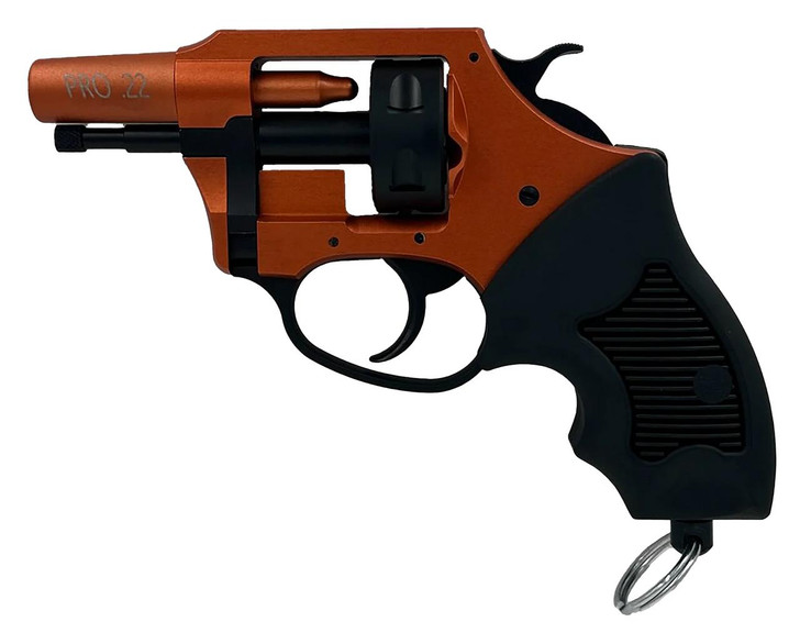  Charter Arms 82090 Pro 209  209 Primers, 6rd Orange Cerakote Aluminum Frame, Black Rubber Grips 