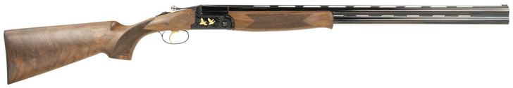  F.A.I.R. FRSLX600BL1628 SLX 600  Full Size 16 Gauge Break Open 3" 2rd 28" Black Over/Under Vent Rib Barrel, Black Engraved Stainless Steel Receiver, Fixed Walnut Stock, Technichoke System 
