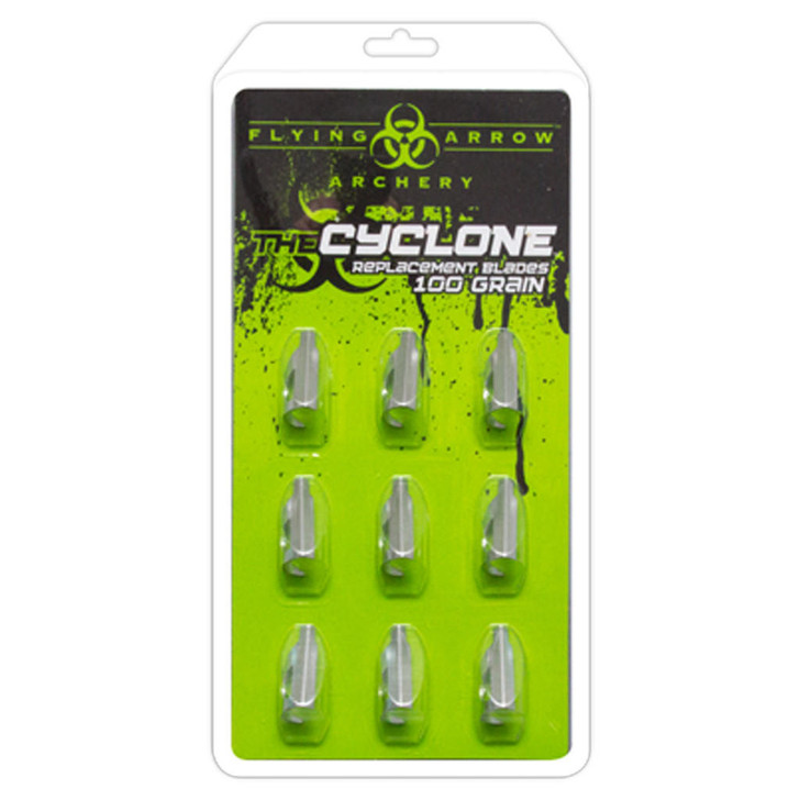 Flying Arrow Cyclone Broadhead Replacement Blades 100 Gr 9pk