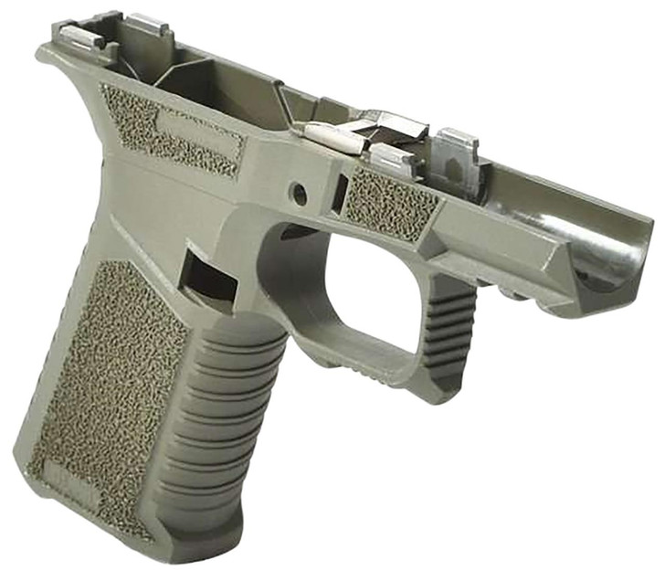  Sct Manufacturing 0225020100IB Sub Compact  Compatible w/ Glock 43X/48 OD Green Polymer Frame Aggressive Texture Grip Includes Locking Block 
