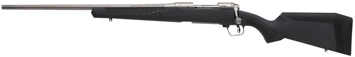  Savage Arms 57086 110 Storm Full Size 243 Win 4+1 22" Matte Button-Rifled Barrel, Matte Drilled & Tapped Stainless Steel Receiver, AccuStock Matte Gray Synthetic Stock, Left Hand 