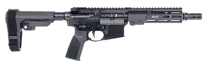  Geissele Automatics 08-518B Super Duty Mod 1 300 Blackout 8" Black Threaded Barrel, Black Aluminum Receiver w/Picatinny Rail, Synthetic SB Tactical SBA3 Brace, Black A17 Grip 