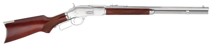 Taylors and Company Taylors & Company 550232 1873  45 Colt (LC) Caliber with 10+1 Capacity, 20" Barrel, Silver Metal Finish & Walnut Fixed Pistol Grip Stock Right Hand (Full Size) 