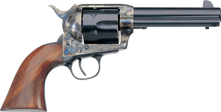 Taylors and Company Taylors & Company 550893 1873 Cattleman SAO 357 Mag Caliber with 4.75" Blued Finish Barrel, 6rd Capacity Blued Finish Cylinder, Color Case Hardened Finish Steel Frame & Walnut Grip 