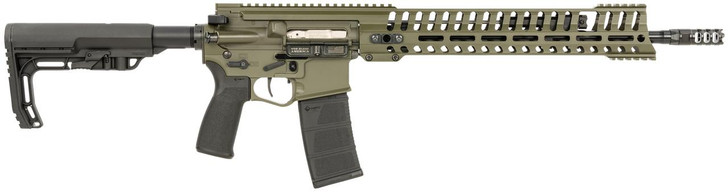  Patriot Ordnance Factory  P415 Edge 5.56x45mm NATO 30+1 16.50", OD Green Anodized Rec, Ambi Controls, 3-Port Muzzle Brake, 14.50" MRR M-LOK Handgaurd, Black MFT Minimalist Stock & Engage Grip 