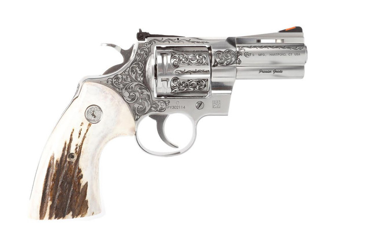  Colt Python 357mag 3" Engraved/stag 