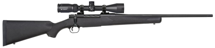  Mossberg 27932 Patriot  243 Win Caliber with 5+1 Capacity, 22" Fluted Barrel, Matte Blued Metal Finish & Black Synthetic Stock Right Hand (Full Size) Includes Vortex Crossfire II 3-9x40mm Scope 