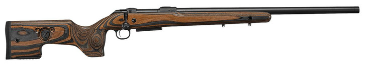  CZ-USA 07504 CZ 600 Range Full Size 6mm Creedmoor 5+1 24" Black Nitride Steel Threaded Barrel, Black Drilled & Tapped Receiver, Brown & Gray Laminate Fixed w/Adj Cheek Rest Stock, Right Hand 