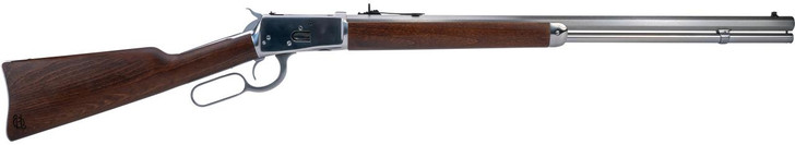  Heritage Mfg H9204424F9 92 Ranch Hand 44 Mag 12rd 24" Stainless Polished Octagon Barrel, Polished Stainless Steel Receiver, Fixed Hardwood Stock 