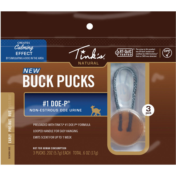Tinks #1 Doe-p Buck Puck Scent Hanger 3 Pk