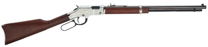  Henry H004SEM Silver Eagle  Full Size 22 WMR 12+1 20.50" Blued Octagon Barrel, Nickel-Plated Steel Receiver, American Walnut Stock Right Hand 