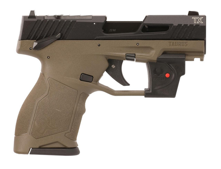  Taurus Tx22c 22lr Bk/od 3.5" Viridian 