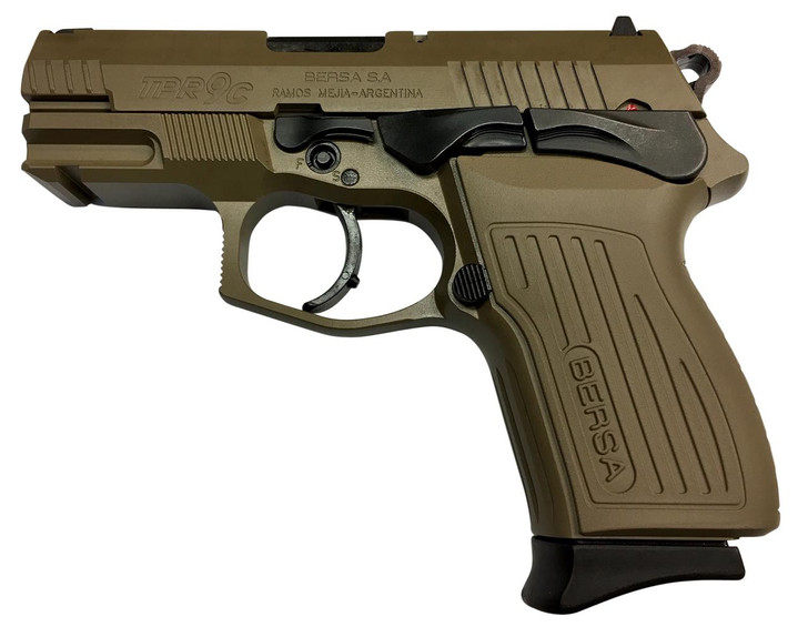  Bersa TPR9CFDE TPRC  Sports South Exclusive 9mm Luger 13+1, 3.50" Black Steel Barrel, Flat Dark Earth Serrated Steel Slide & Aluminum Frame w/Picatinny Rail, Ambidextrous 