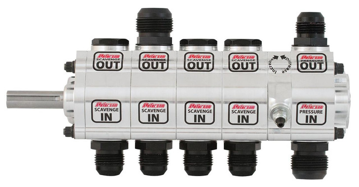 PETERSON FLUID Oil Pump 5-Stage R4 Left Side Mount  Male Hex 