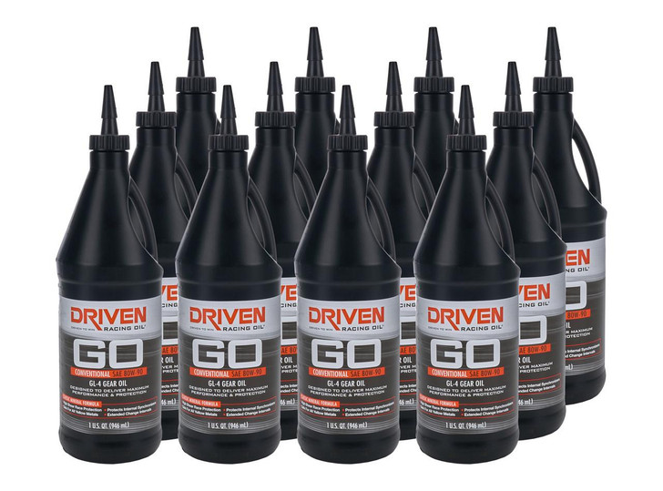 DRIVEN RACING OIL GL-4 80w90 Gear Oil Case 12 x 1 Quart 