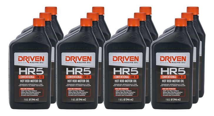 DRIVEN RACING OIL HR5 10w40 Conventional Oil Case 12 x 1 Quart 
