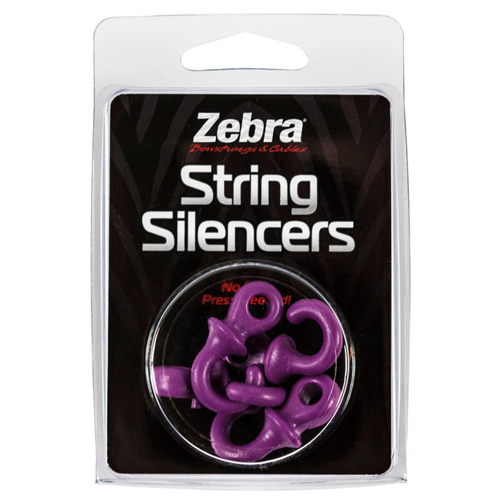  Zebra String Silencers Purple 4 Pk. 