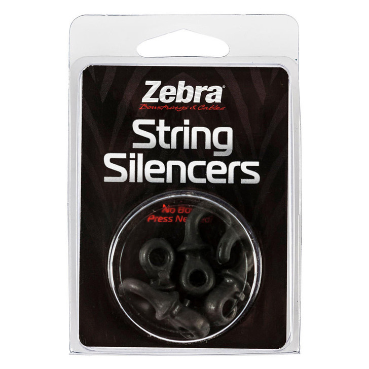  Zebra String Silencers Black 4 Pk. 