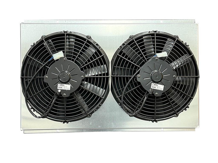 FLUIDYNE PERFORMANCE Fan Shroud w/Dual 12in Fans 23-7/8in x 15.5in 